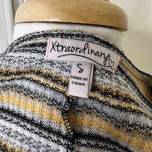 Xtraordinary Size Small Sweater dress Buttons Casual Cute Stripes - Picture 4 of 4